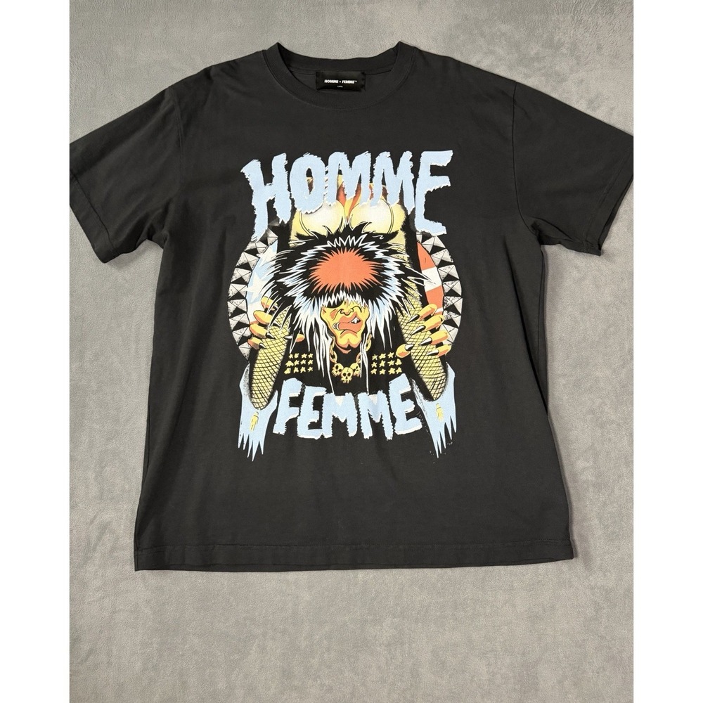 Homme + Femme Motley‎ Crew Men's Large Graphic Tee T-Shirt Rock Biker Grunge